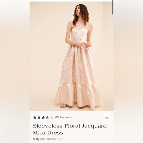 If By Sea Dresses & Skirts - If By Sea Sleeveless Floral Jaquard Maxi Dress